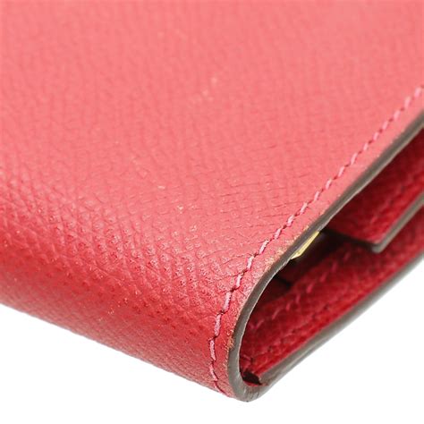 hermes vermillion vs rouge casaque|hermes red wallet.